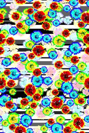 黑白条纹印花华亿平台图片