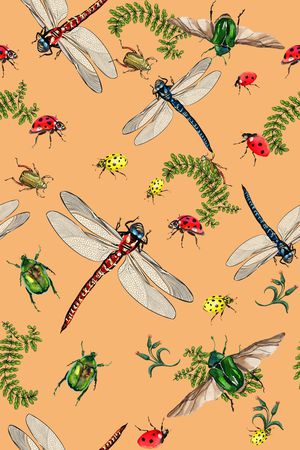 昆虫印花华亿平台图片