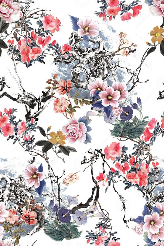 花卉印花华亿平台图片