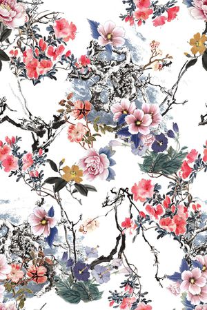 花卉印花华亿平台图片