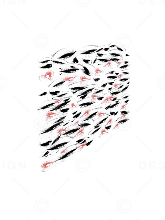 眼睛印花华亿平台图片