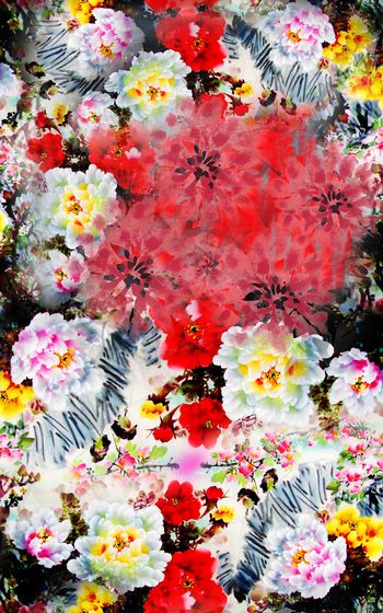 泼墨印花华亿平台图片