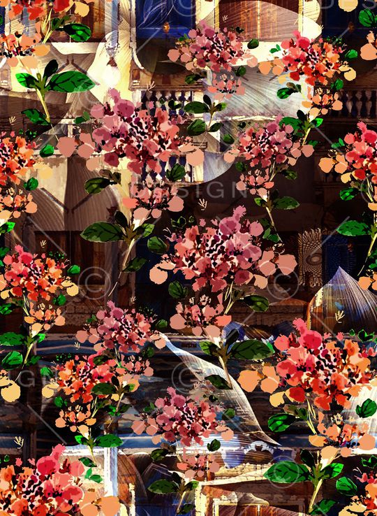 植物印花华亿平台图片