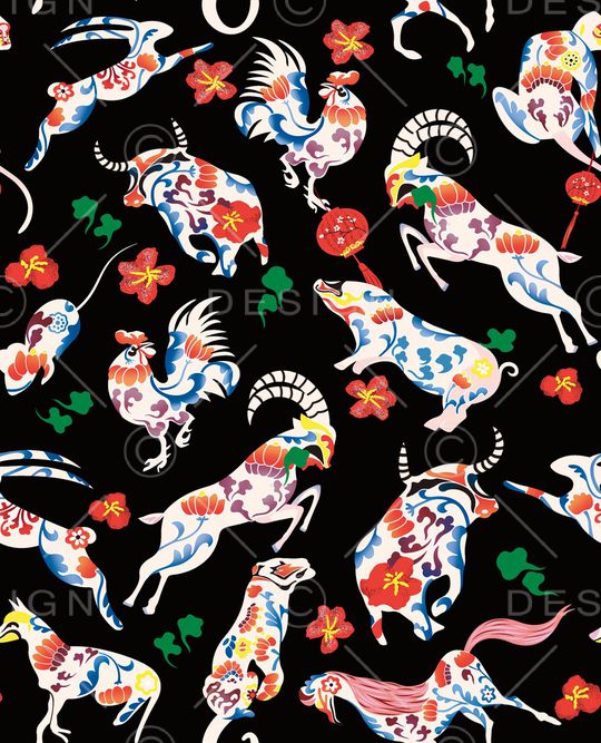 动物花卉印花华亿平台图片