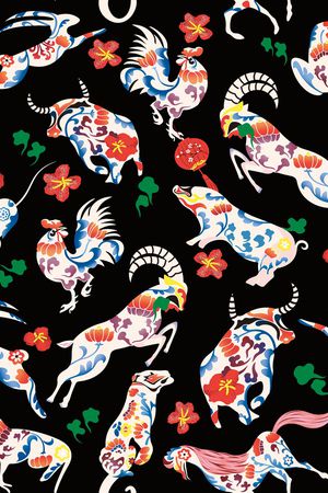 动物花卉印花华亿平台图片