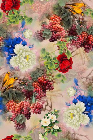 花卉印花华亿平台图片