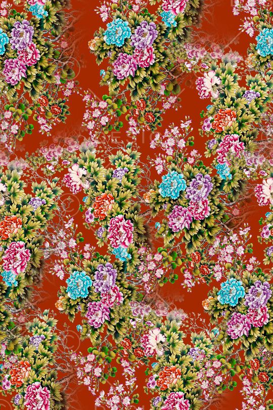 花卉印花华亿平台图片