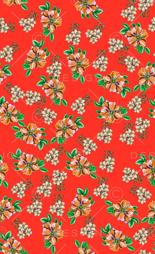 小碎花印花华亿平台图片