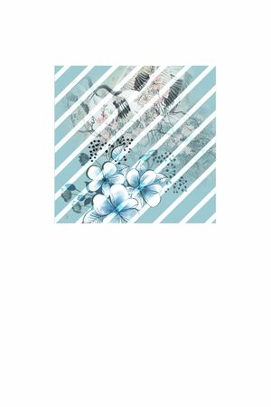 线条花卉印花华亿平台图片