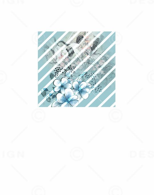 线条花卉印花华亿平台图片