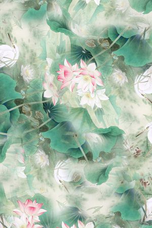 手绘花卉印花华亿平台图片