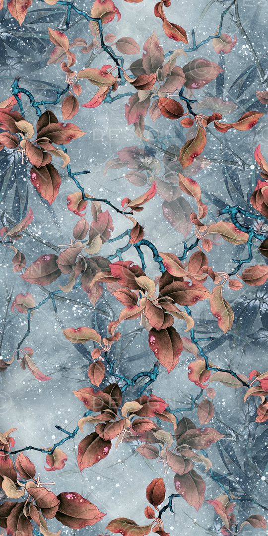 手绘花卉印花华亿平台图片