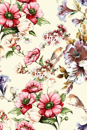 花卉印花华亿平台图片