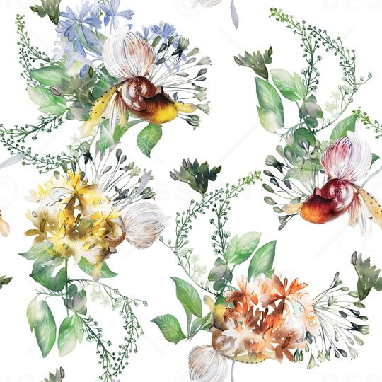 花卉印花华亿平台图片