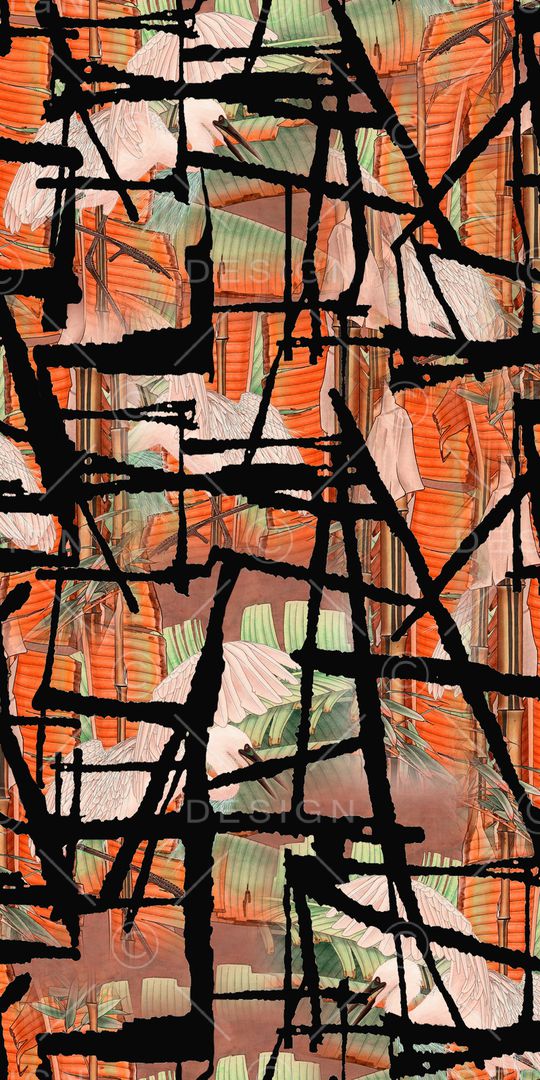 仙鹤印花华亿平台图片