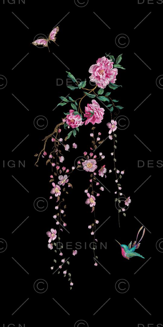 花卉印花华亿平台图片