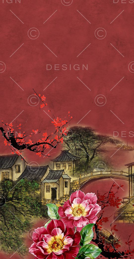 梅花印花华亿平台图片