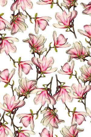 玉兰花印花华亿平台图片