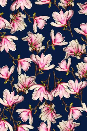 玉兰花印花华亿平台图片