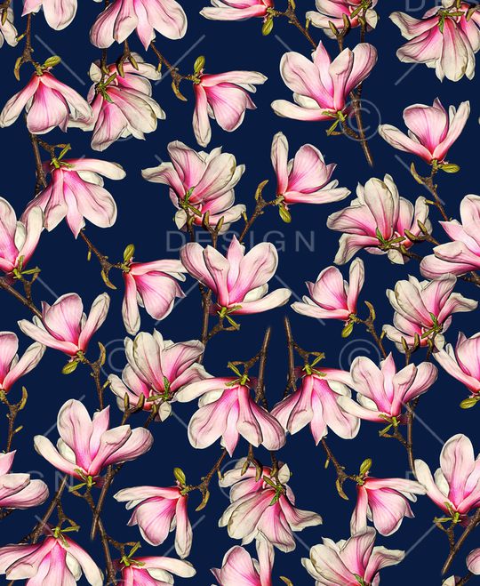 玉兰花印花华亿平台图片