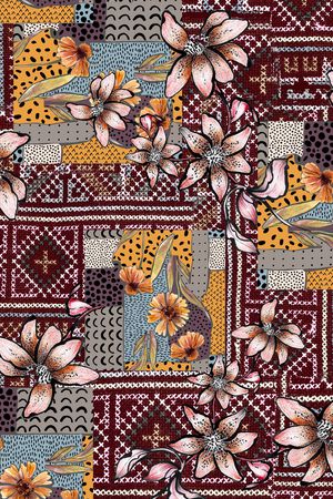 民族风印花华亿平台图片