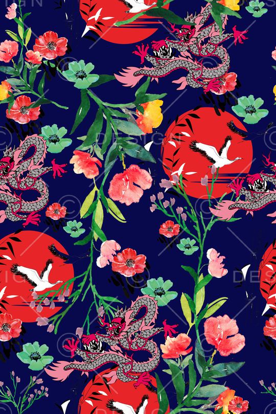 动物花卉印花华亿平台图片