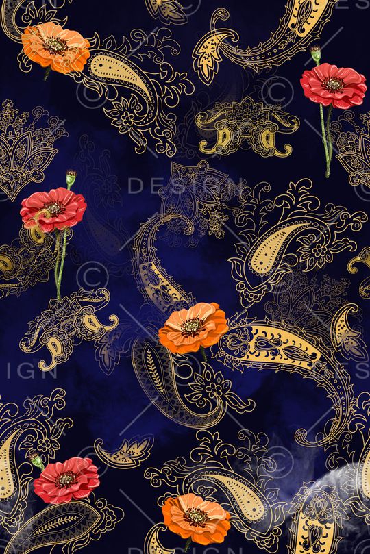 虞美人印花华亿平台图片