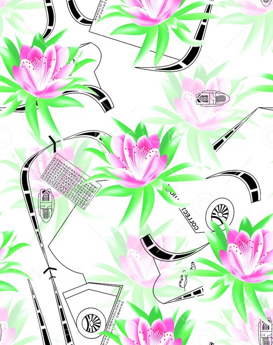 古典花纹印花华亿平台图片