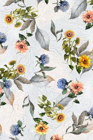 向日葵印花华亿平台图片