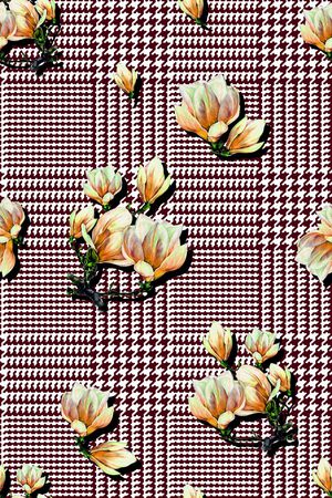 格子印花华亿平台图片