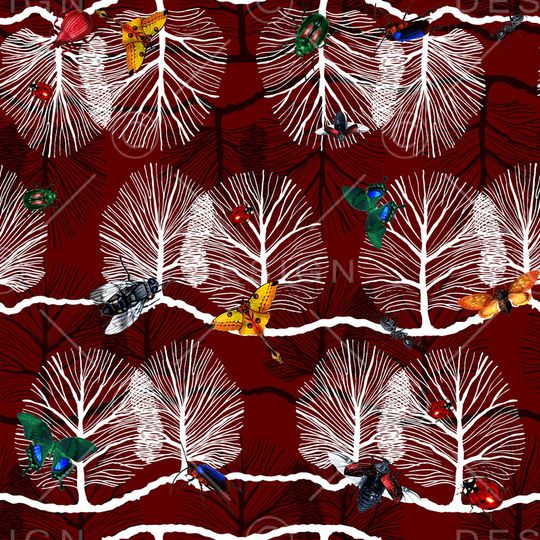 昆虫印花华亿平台图片