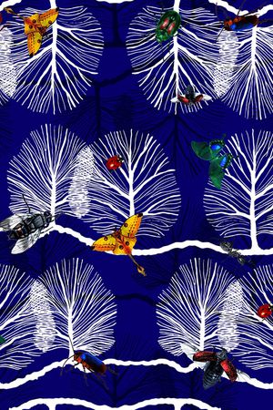 昆虫印花华亿平台图片