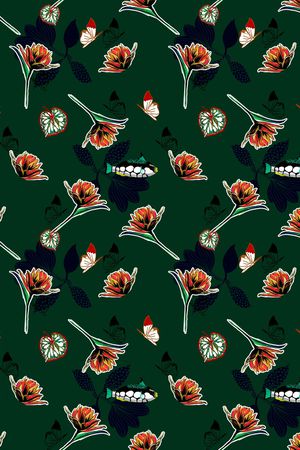 蝴蝶印花华亿平台图片