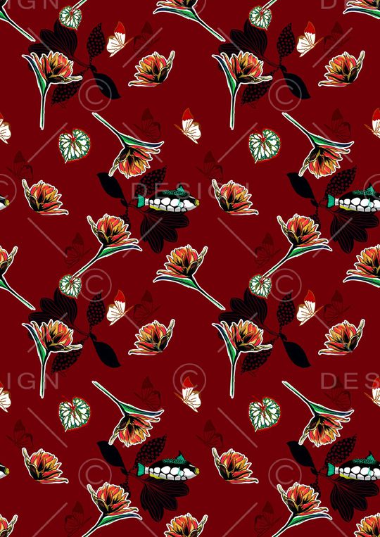 蝴蝶印花华亿平台图片