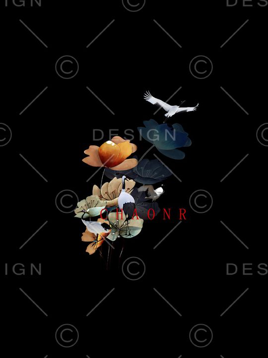 荷花印花华亿平台图片