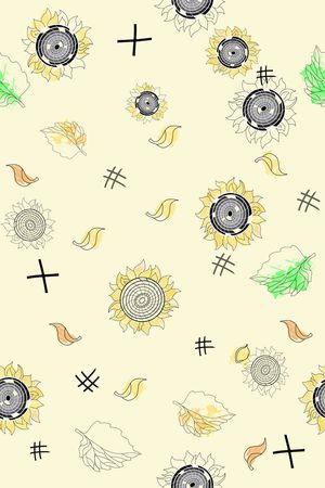 向日葵印花华亿平台图片