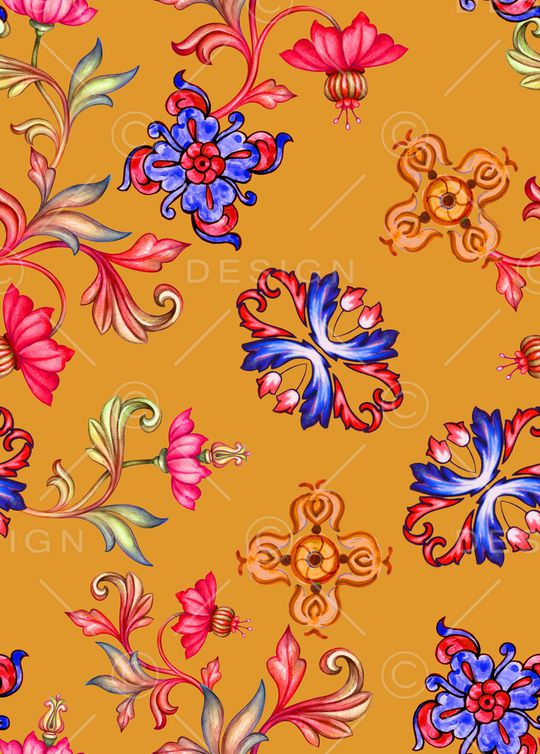 花卉印花华亿平台图片