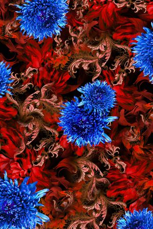 菊花印花华亿平台图片