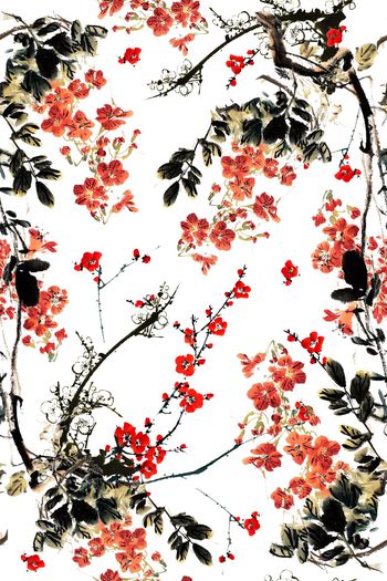 梅花印花华亿平台图片