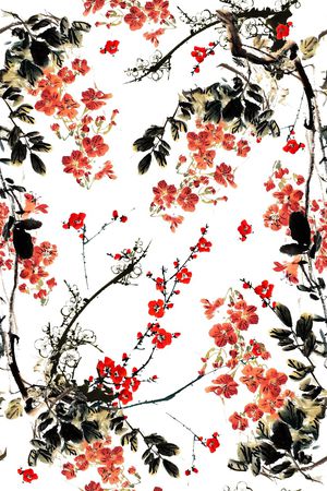 梅花印花华亿平台图片