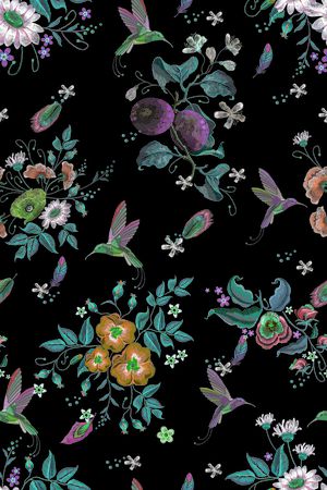 民族花卉印花华亿平台图片