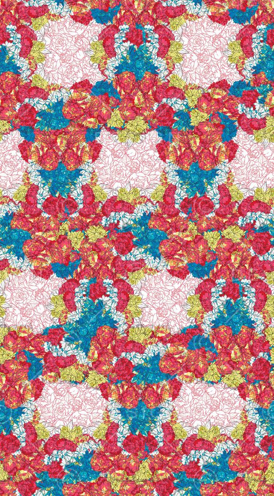 手绘花卉印花华亿平台图片