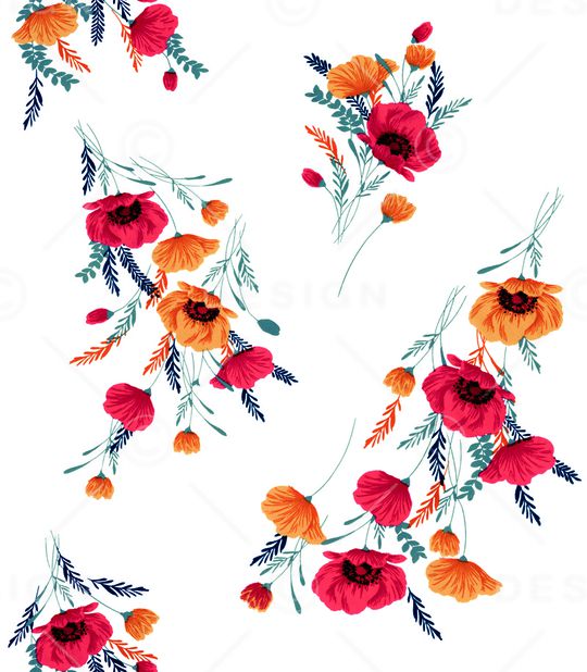 鲜花印花华亿平台图片