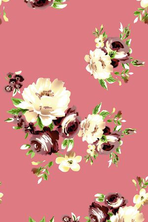 鲜花印花华亿平台图片