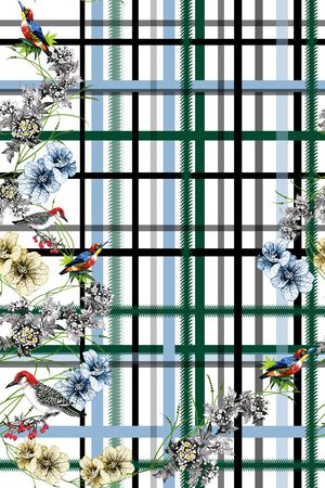 格子印花华亿平台图片