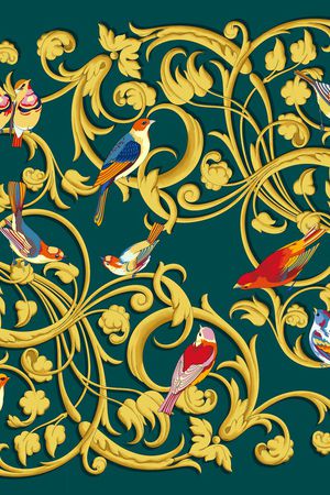 卷草印花华亿平台图片