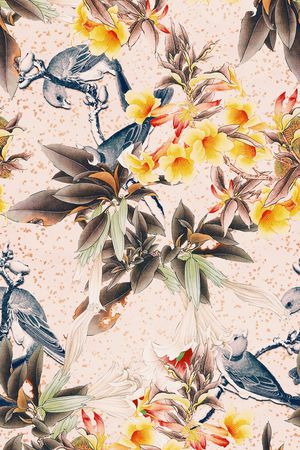 牡丹印花华亿平台图片