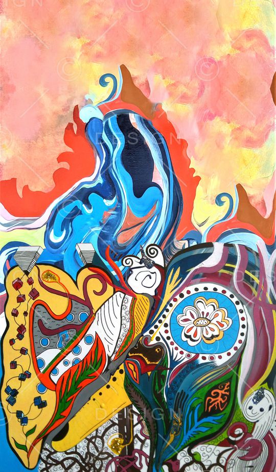 抽象印花华亿平台图片