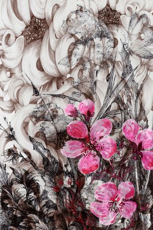 中国风印花华亿平台图片