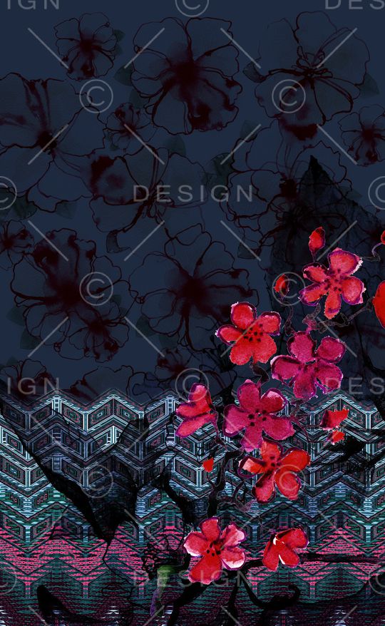 中国风印花华亿平台图片